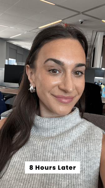 Wohlner 8 hours after applying the Tom Fords Architecture Soft Matte Blurring Foundation