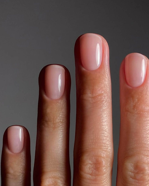Light pink soap nails