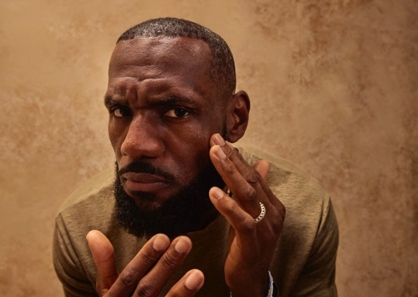lebron james applying skin care products