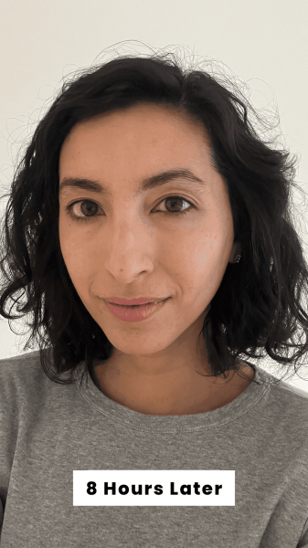 Pai eight hours after applying Armanis Luminous Silk Hydrating Primer