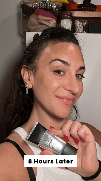 Wohlner eight hours after applying the Smashbox The Original Photo Finish Smooth  Blur Primer