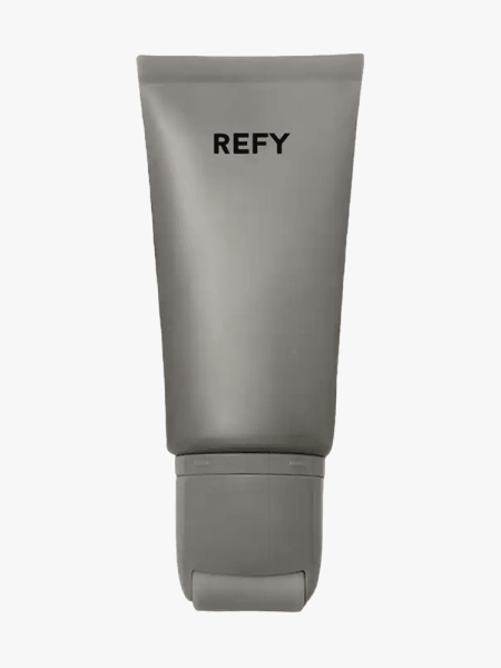 Refy Glow Primer in branded tube component on a light gray background