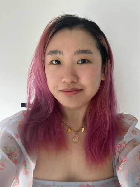 A selfie of Allure commerce editor Sarah Han after using Fable and Mane HoliRoots Hair Oil and washing her hair